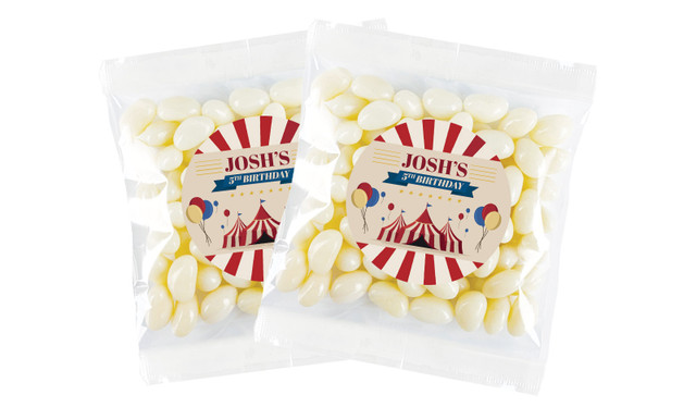 Retro Circus Personalised Lolly Bag Favour - Australia's #1 Kids Party Supplies