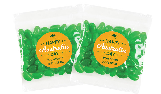 Green & Gold Australia Day Personalised Lolly Bag