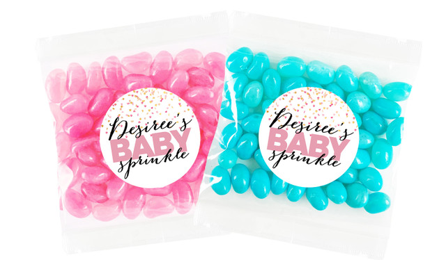 Sprinkle Confetti Baby Shower Personalised Lolly Bag 55g (Choice Of Filling)