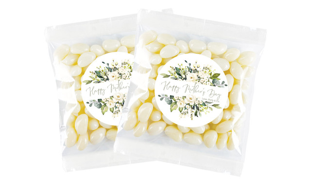 White Roses Mothers Day Personalised Lolly Bag