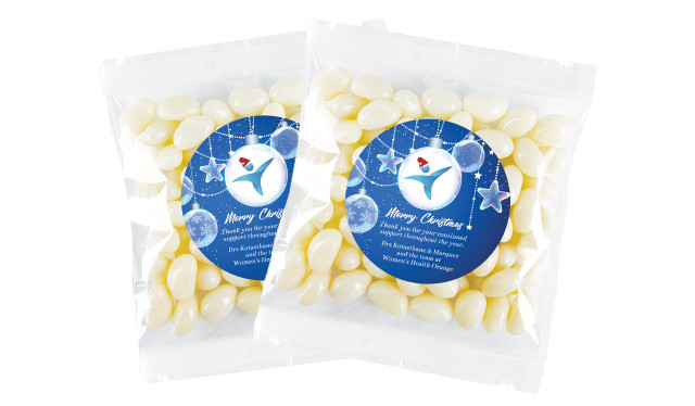 Crystal Baubles Christmas Personalised Lolly Bag