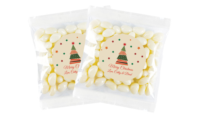 Abstract Tree Christmas Personalised Lolly Bag