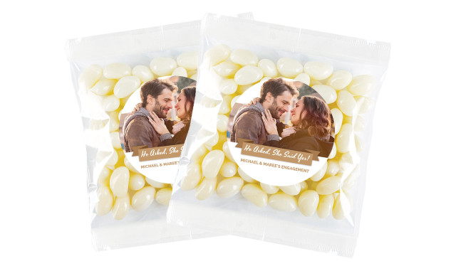 Banner Photo Engagement Personalised Lolly Bag
