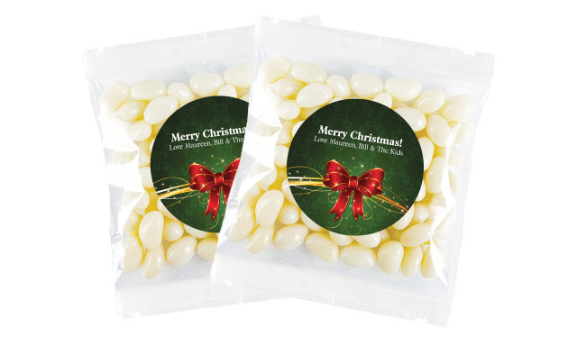 Christmas Bow Christmas Personalised Lolly Bag