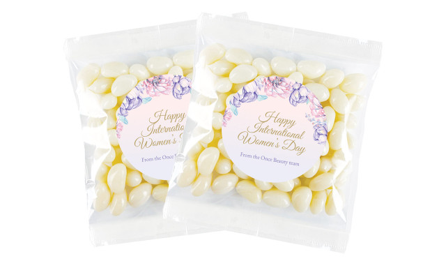 Lilac International Womens Day Personalised Lolly Bag