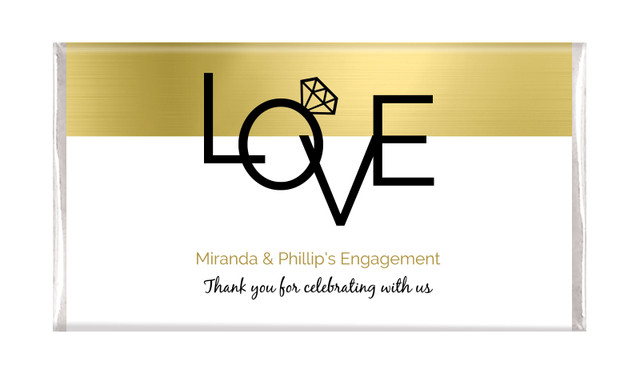 Love Letters Personalised Engagement Chocolate Bar