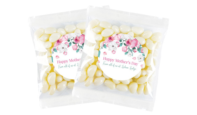 Falling Petals Mothers Day Personalised Lolly Bag