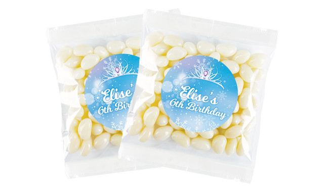 Ice Princess Birthday Personalised Lolly Bag Favour