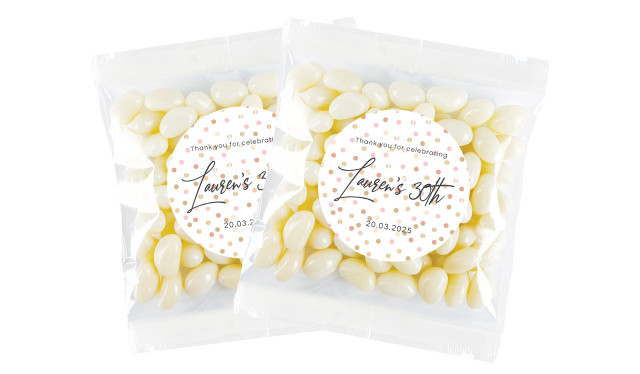 Metallic Confetti Personalised Lolly Bag