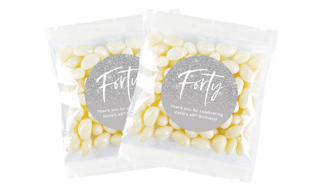 40th Birthday Personalised Lolly Bag