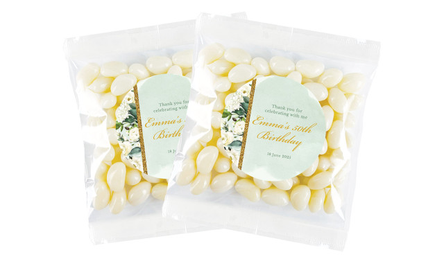 Elegant Greenery Personalised Lolly Bag