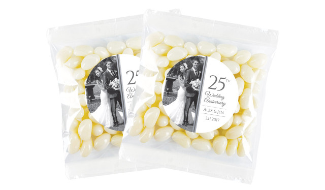 Add A Photo Silver Anniversary Personalised Lolly Bag