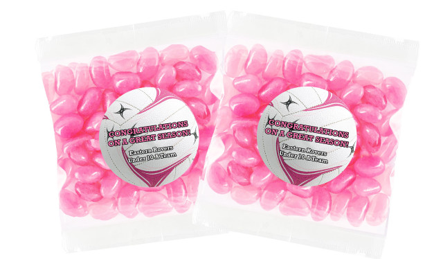 Netball Ball Personalised Lolly Bag (Choice Of Fillings)
