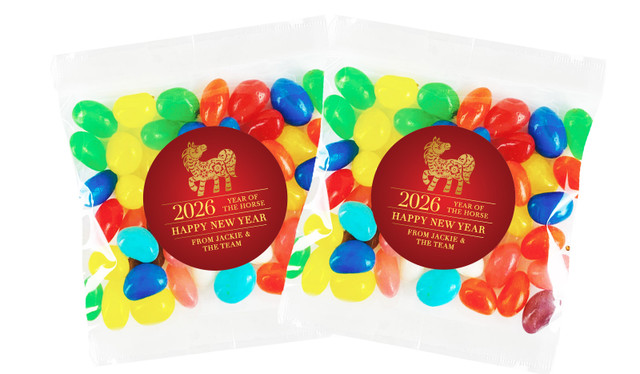Floral Chinese New Year Personalised Lolly Bag