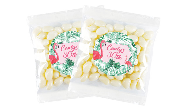 Flamingo Jungle Personalised Lolly Bag
