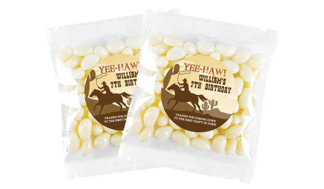 Cowboy Party Personalised Lolly Bag (Choice Of Fillings)