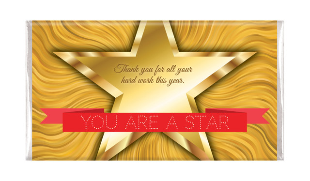 Star Thank You Personalised Chocolate Bar