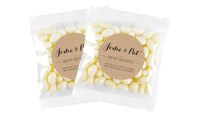 Location-Centric Personalised Jelly Bean Bag Favour