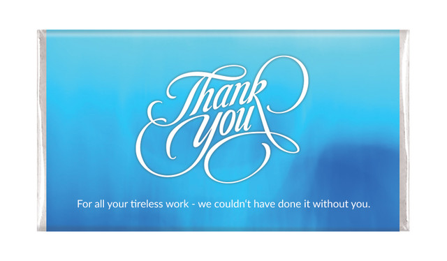 Cursive Thank You Personalised Chocolate Bar