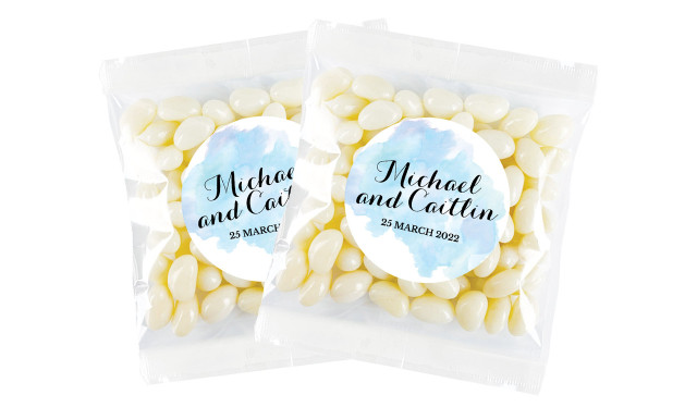 A Splash Of Watercolour - Blue Jelly Bean Bag Favour