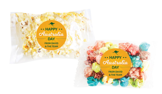 Green & Gold Australia Day Personalised Popcorn Bag