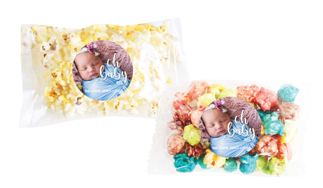 Oh Baby Birth Announcement Personalised Popcorn Bag