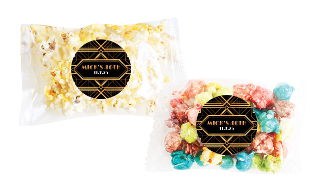 Art Deco Gold Personalised Popcorn Bag