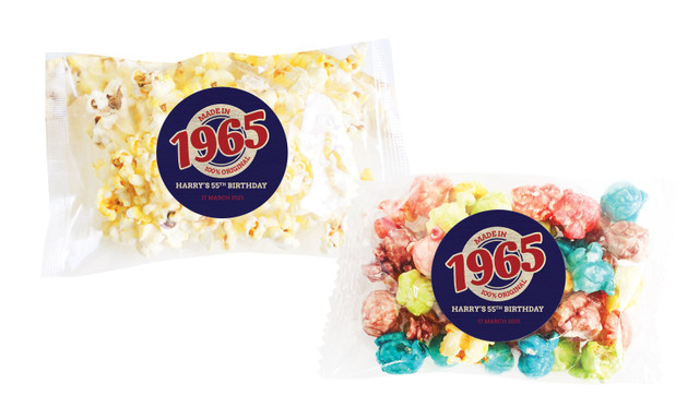 Made In Year Personalised Popcorn Bag