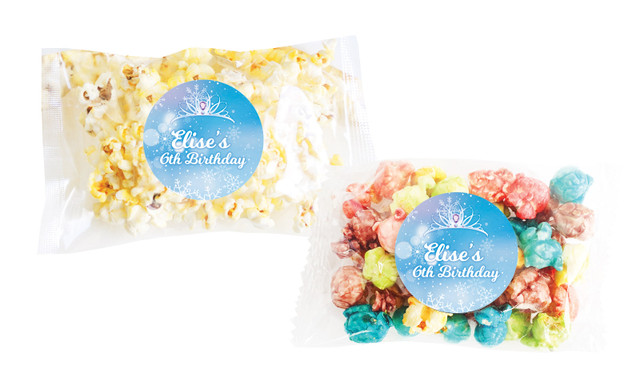 Ice Princess Birthday Personalised Popcorn Bag