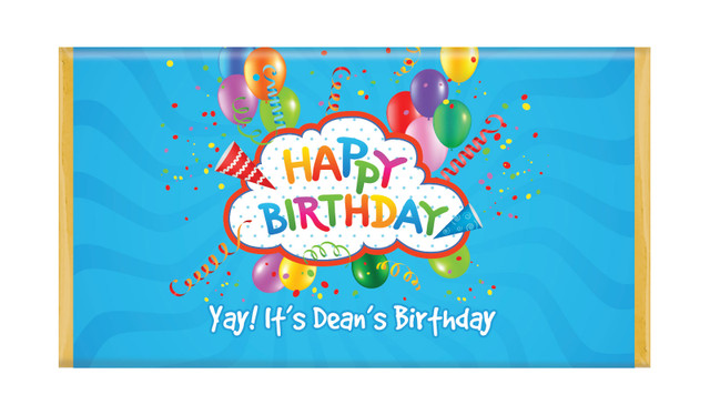 Happy Confetti Personalised Birthday Chocolate Bar