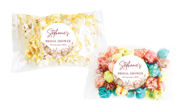 Tropical Bridal Shower Personalised Popcorn Bag