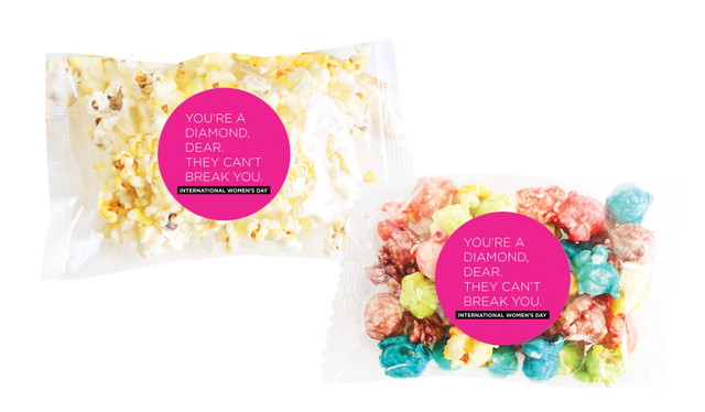 Diamond International Womens Day Personalised Popcorn Bag