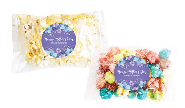 Dusk Flowers Mothers Day Personalised Popcorn Bag