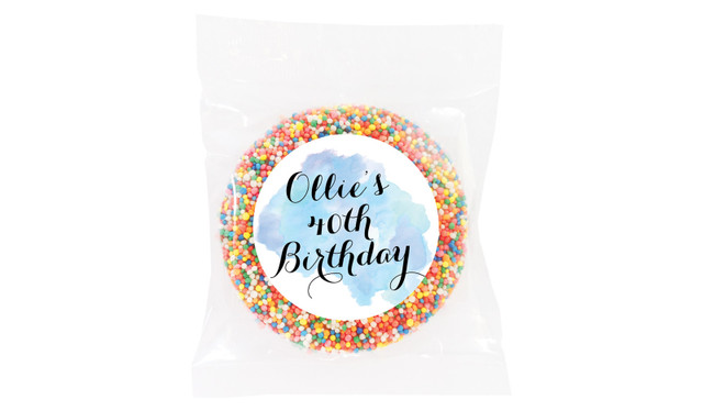 A Splash Of Water Colour Blue Personalised Giant Freckle