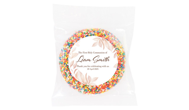 Natural Leaves Communion Personalised Giant Freckle