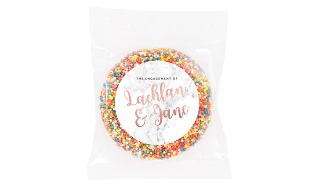 Marble & Rose Gold Engagement Personalised Giant Freckle