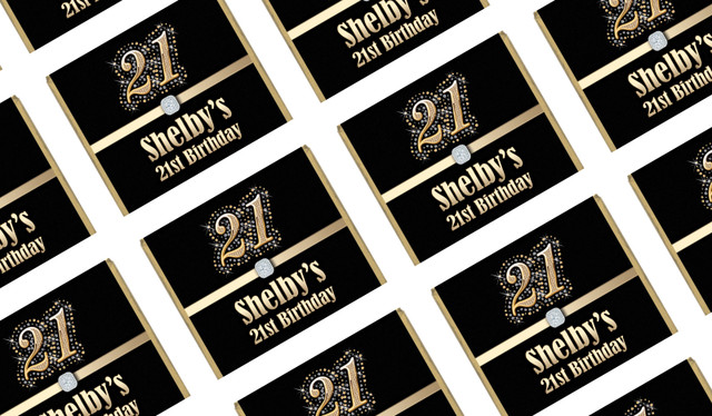 Golden Number Personalised Mini Chocolates