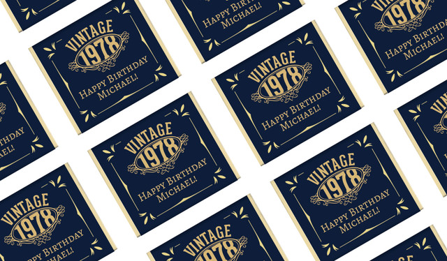 Vintage Year Personalised Mini Chocolates