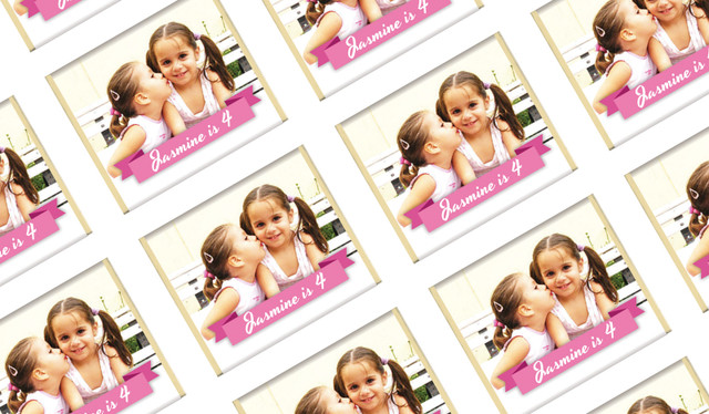 Banner Photo Pink Birthday Personalised Mini Chocolates