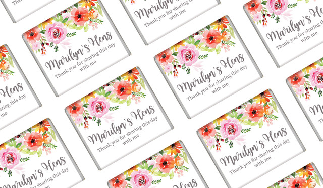 Beautiful Florals Hens Night Personalised Mini Chocolates