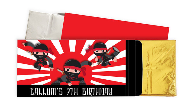 Ninja Personalised Chocolate Bar In A Box