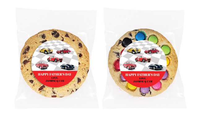 Cars Of Yesteryear Fathers Day Personalised Cookie