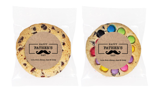 Kraft Moustache Fathers Day Personalised Cookie