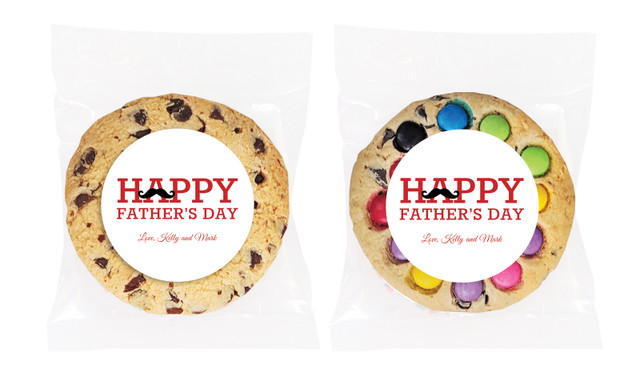 Moustache Fathers Day Personalised Cookie