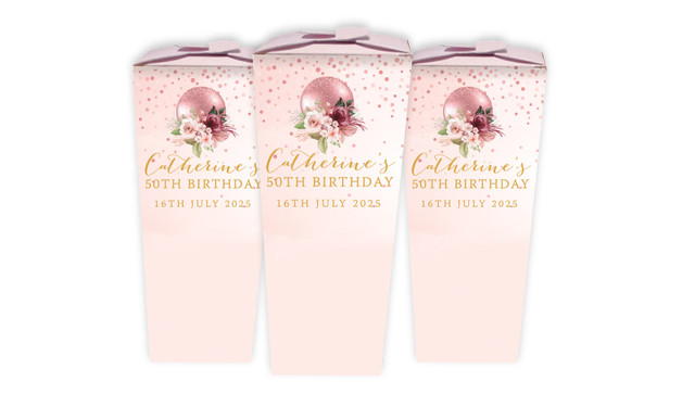 Glitter Balloon Personalised Birthday Chocabox Favour Boxes