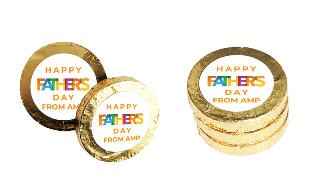 ColourfulFathers Day Chocolate Coin