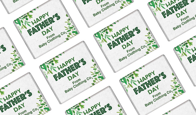 Garden Greenery Personalised Father's Day Mini Chocolates