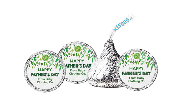 Garden Greenery Fathers Day Personalised Hersheys Kisses