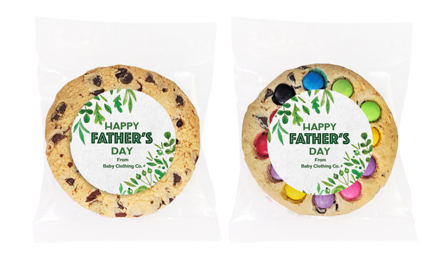 Garden Greenery Fathers Day Personalised Cookie