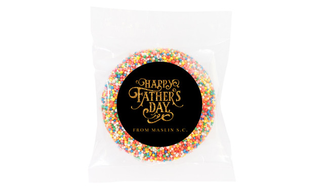 Golden Emblem Fathers Day Custom Giant Chocolate Freckle